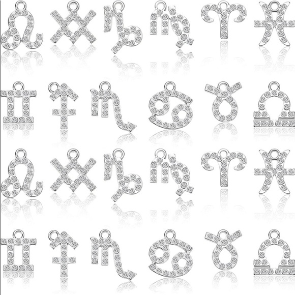 βοΈ AQUARIUS zodiac sign double layer stainless steel & cubic zirconia necklace - Picture 7 of 13